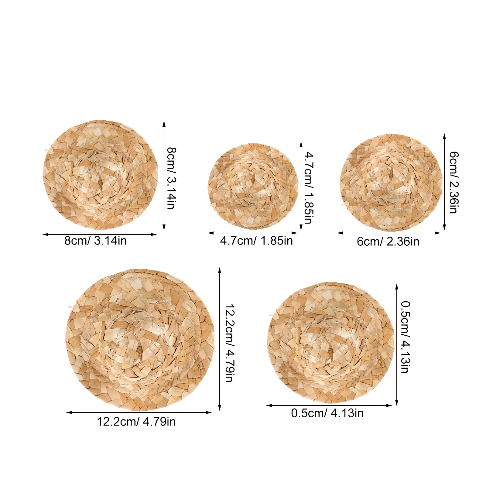 Миниатюрные соломенные шляпы для - Фотография_3