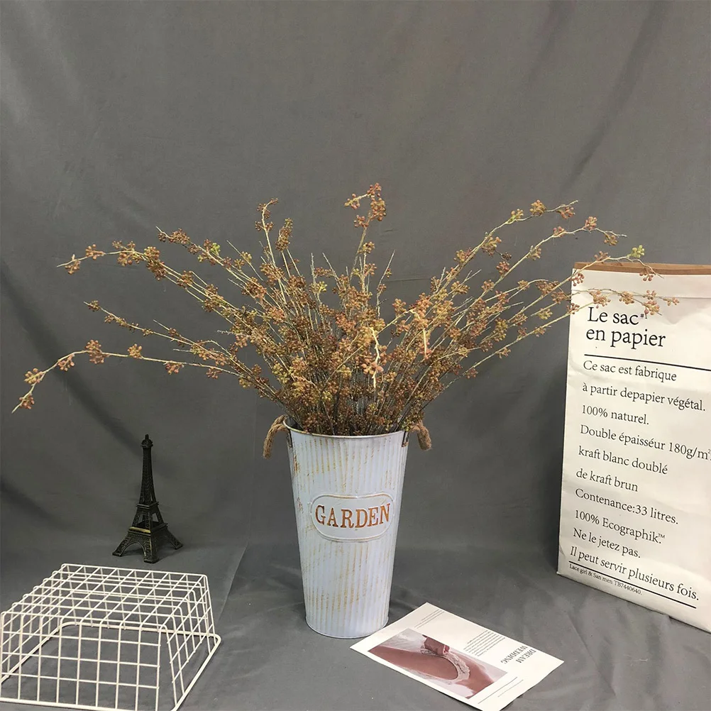 Ретро железное ведро для цветов для домашнего офиса - Фотография_6