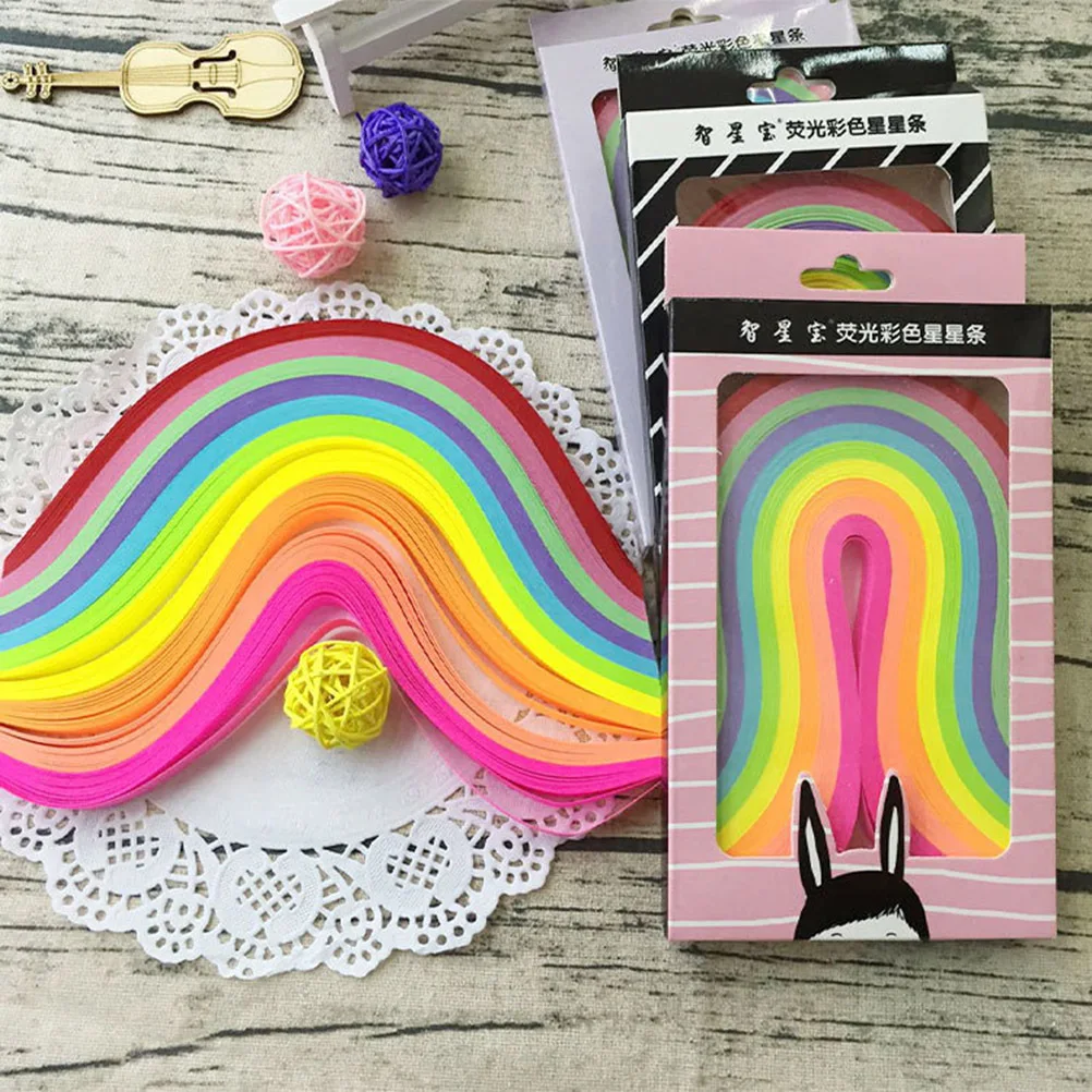 Бумажные двухсторонние полоски оригами со звездами для diy - Фотография_2