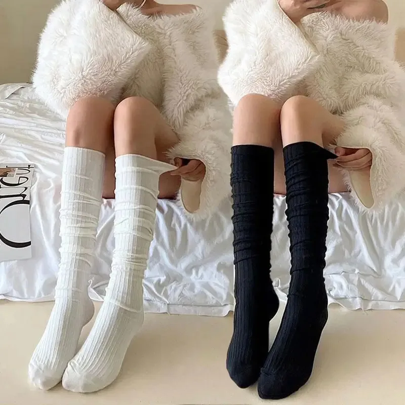 Женские гольфы, полосатые носки-сапоги - Фотография_4