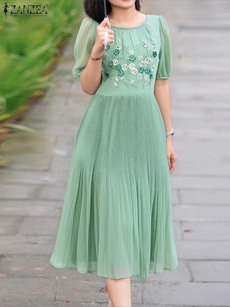 Zanzea, повседневное свободное плиссированное платье - Фотография_2