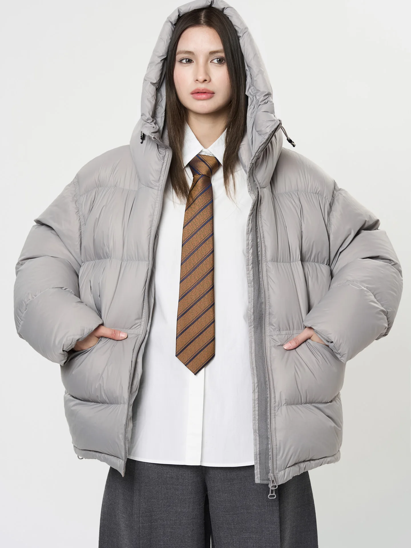 Зимний женский повседневный однотонный - Фотография_4