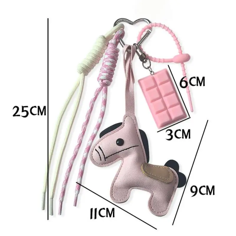 Цельный кожаный брелок с пони - Фотография_6