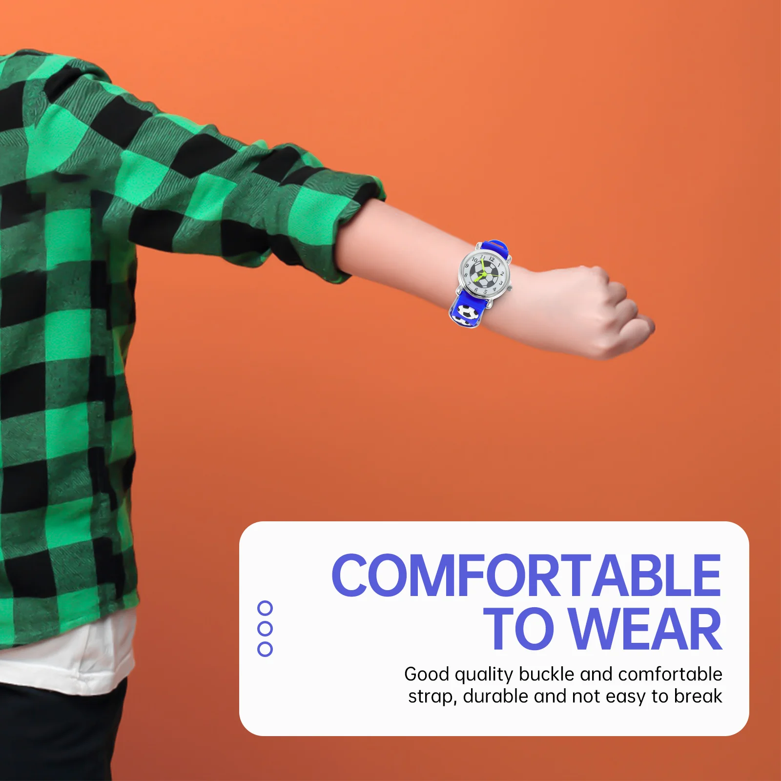 Наручные часы с мультяшным футбольным узором