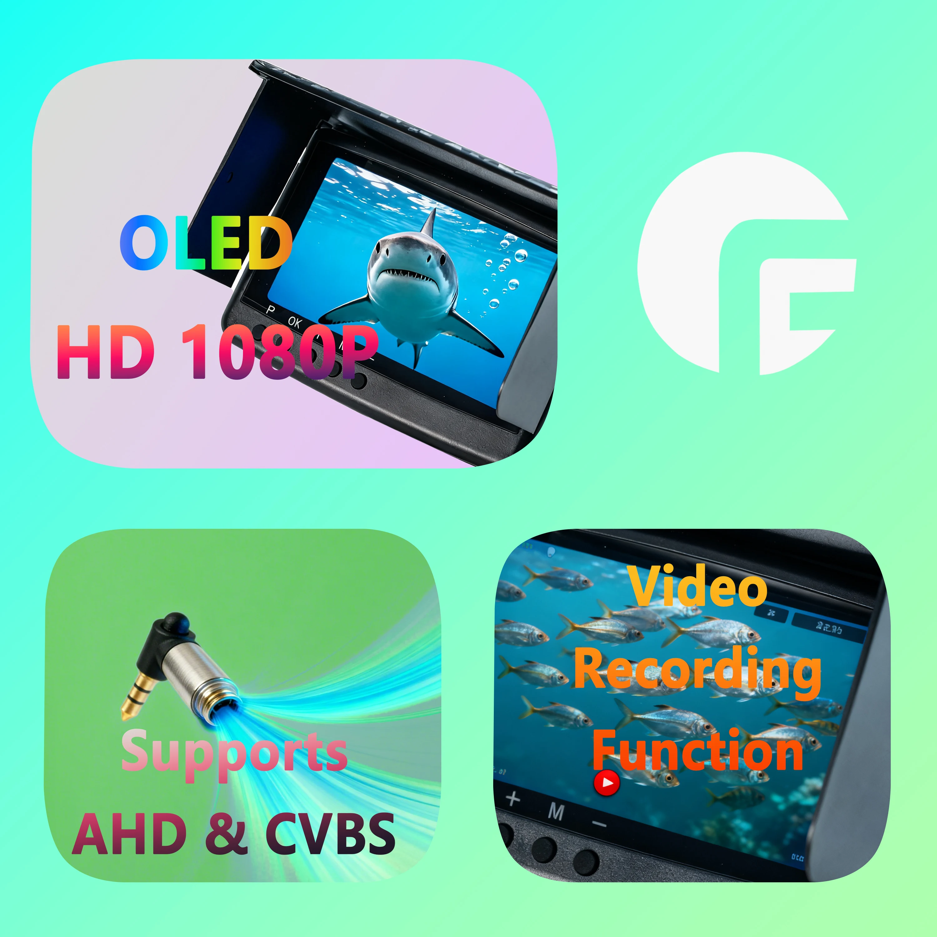 Oled-дисплей камеры для подводной рыбалки |   5-дюймовый hd-дисплей 1080p - Фотография_2