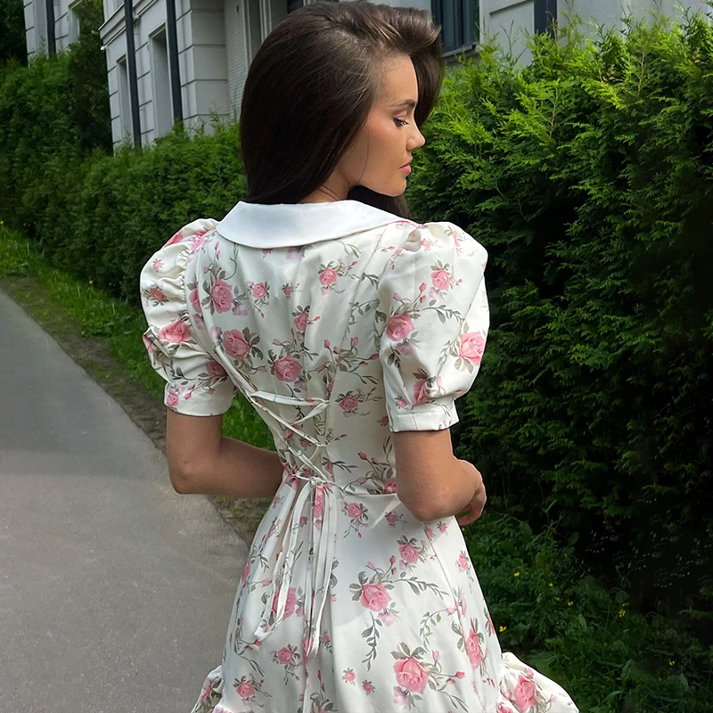 Платье с пышными рукавами и рюшами tornova - Фотография_3