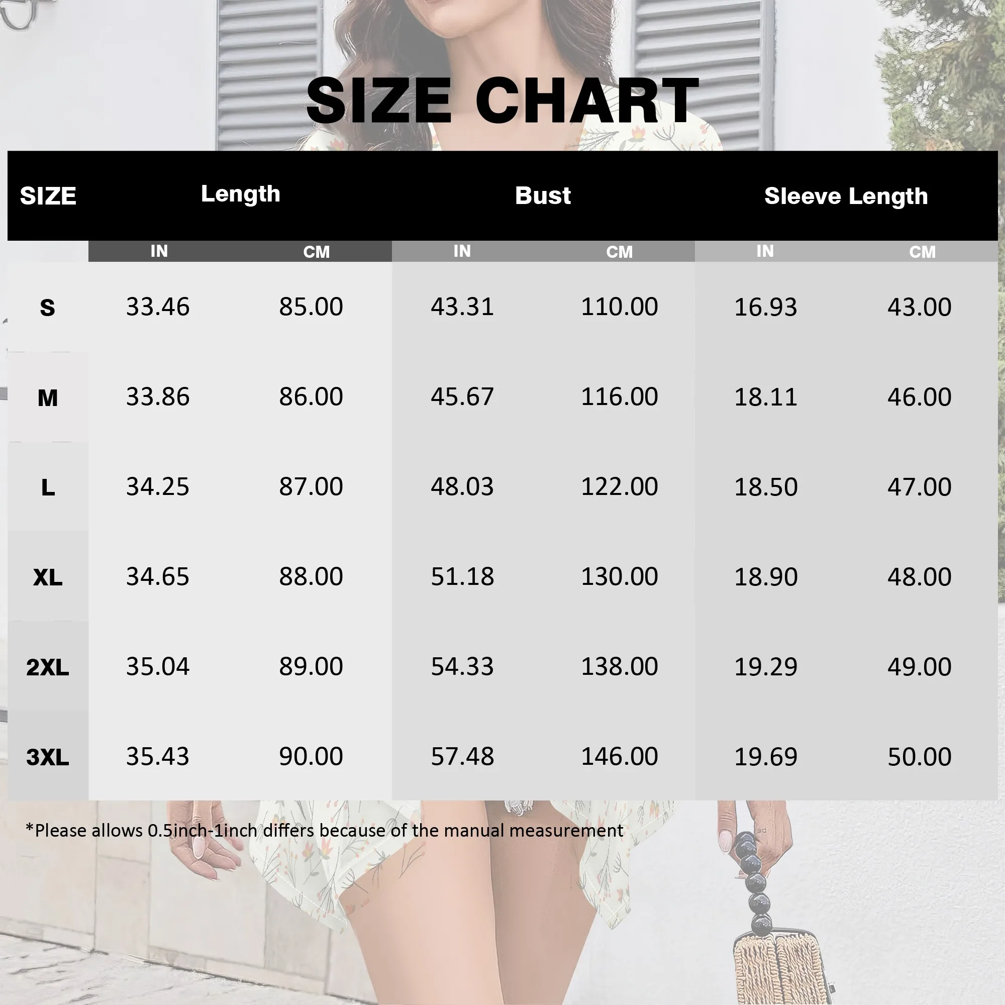 Женская легкая тонкая блузка с цветочным принтом и половиной рукава - Фотография_3