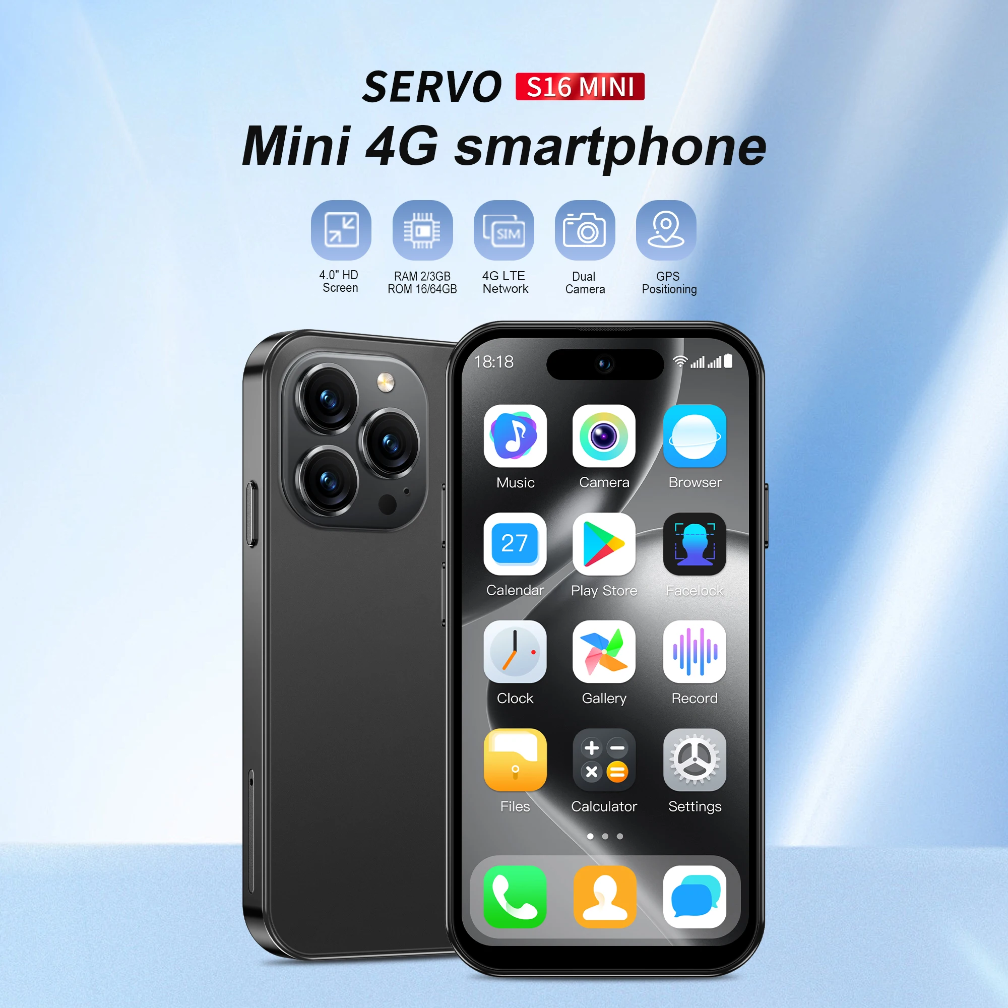 Servo s16 mini 4g lte маленький смартфон android 12
