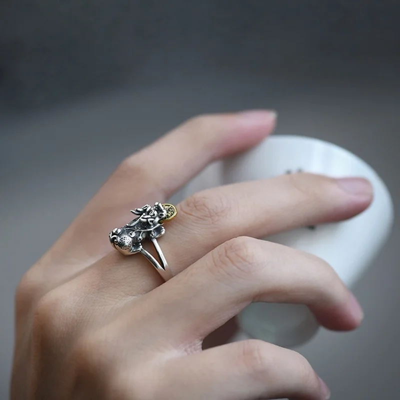 Qeenkiss 925 пробы серебряное кольцо для женщин и мужчин - Фотография_4