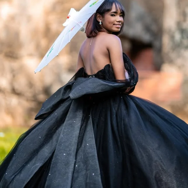 Черные платья quinceanera по индивидуальному - Фотография_3