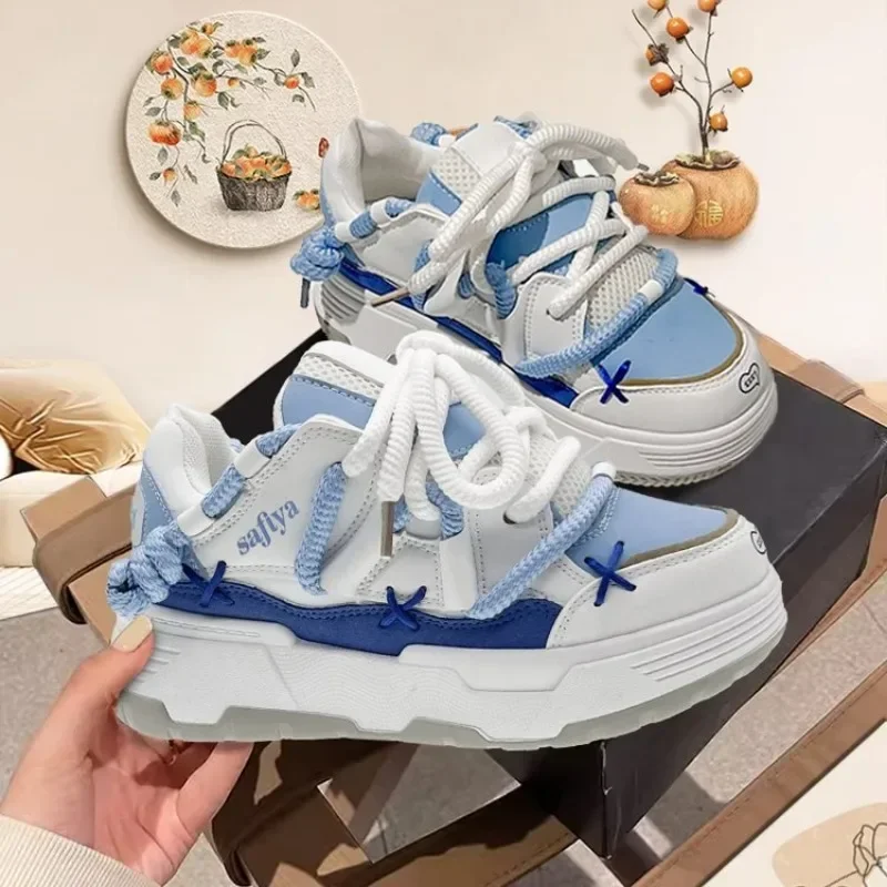 Zapatillas de deporte gruesas с plataforma для женщин - Фотография_2