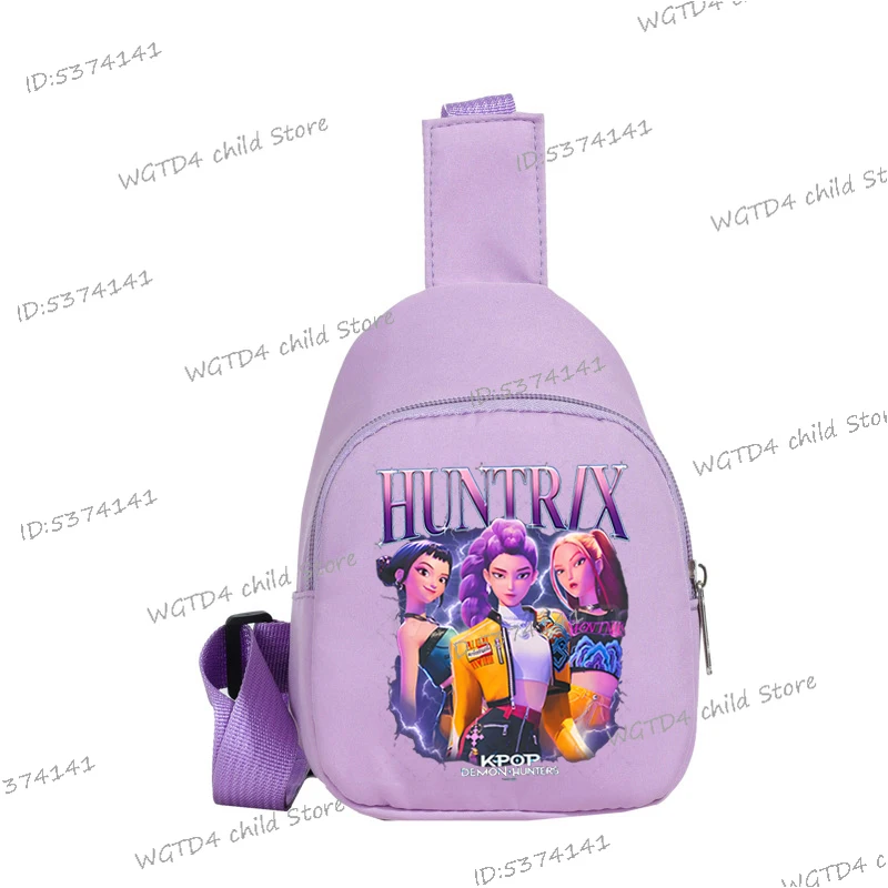 Новая детская нагрудная сумка kpop demon hunters с принтом - Фотография_6