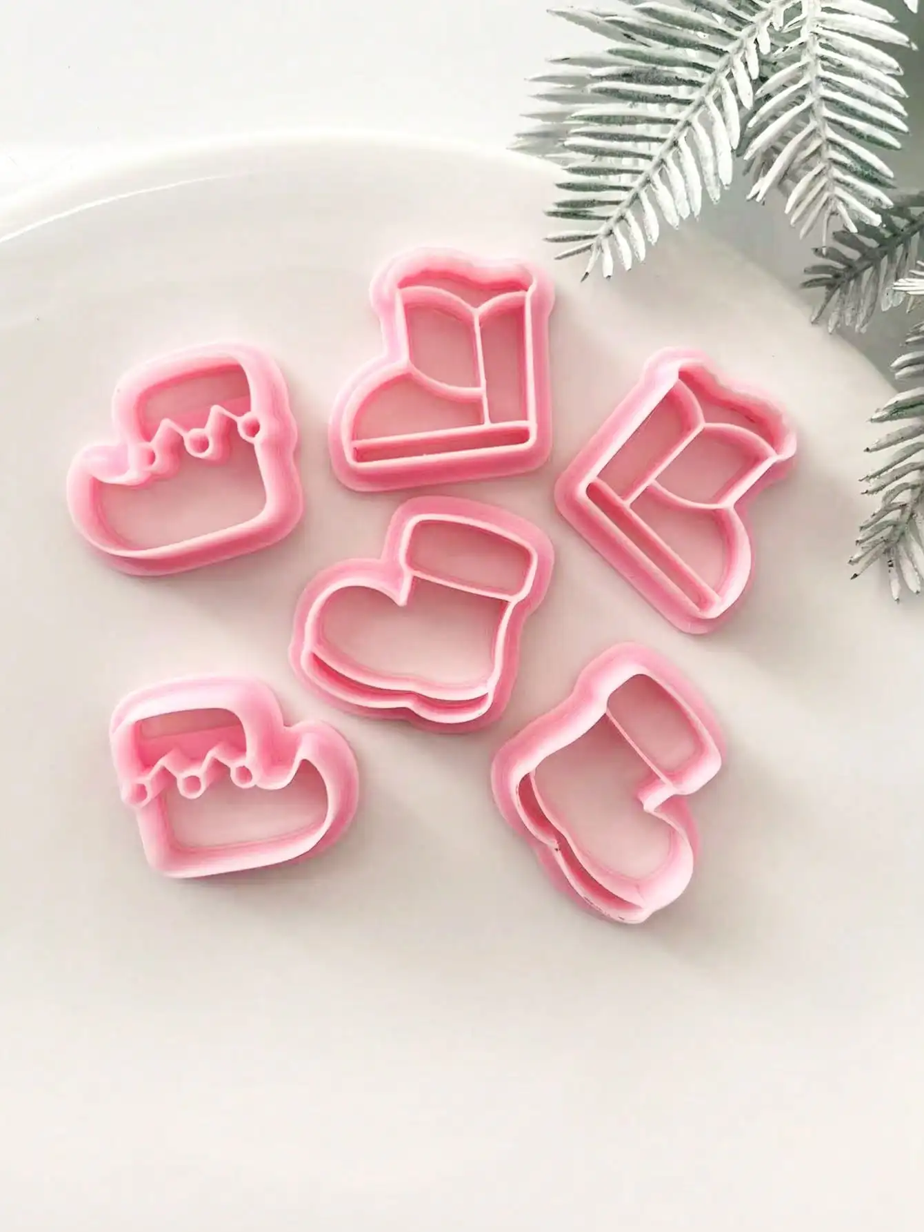 Фрезы для зимней ботинок из полимерной глины на рождество - Фотография_6