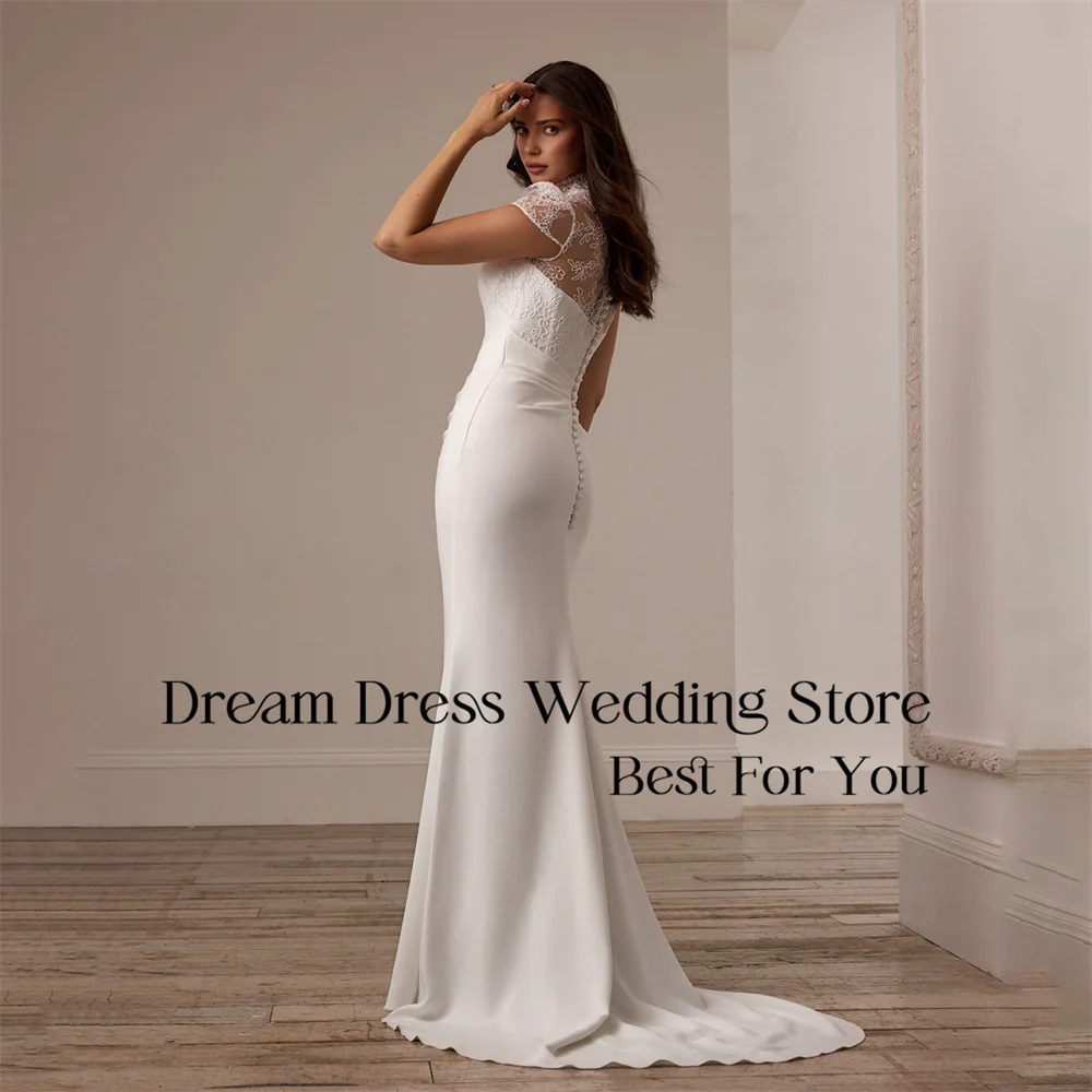 Классическое кружевное свадебное - Фотография_2