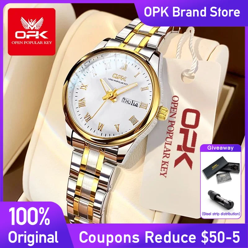 Opk женские часы роскошные модные
