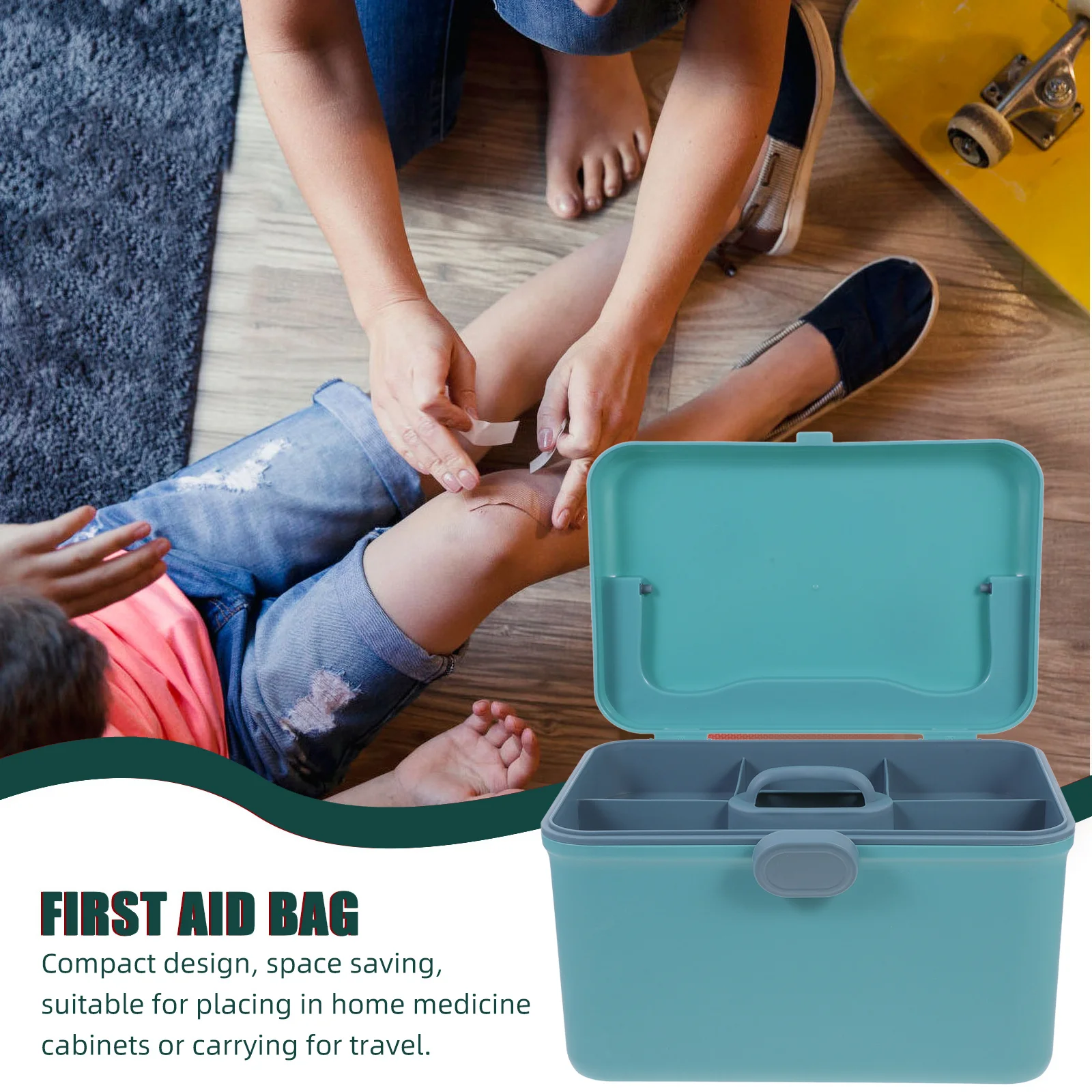 Органайзер для хранения лекарств большой емкости с ручкой - Фотография_3