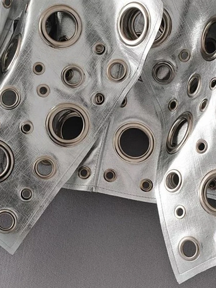 Короткая куртка из искусственной кожи с вырезами для подиума lautaro - Фотография_6