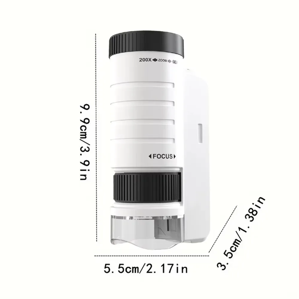 Карманный микроскоп с увеличением 60-200x - Фотография_6