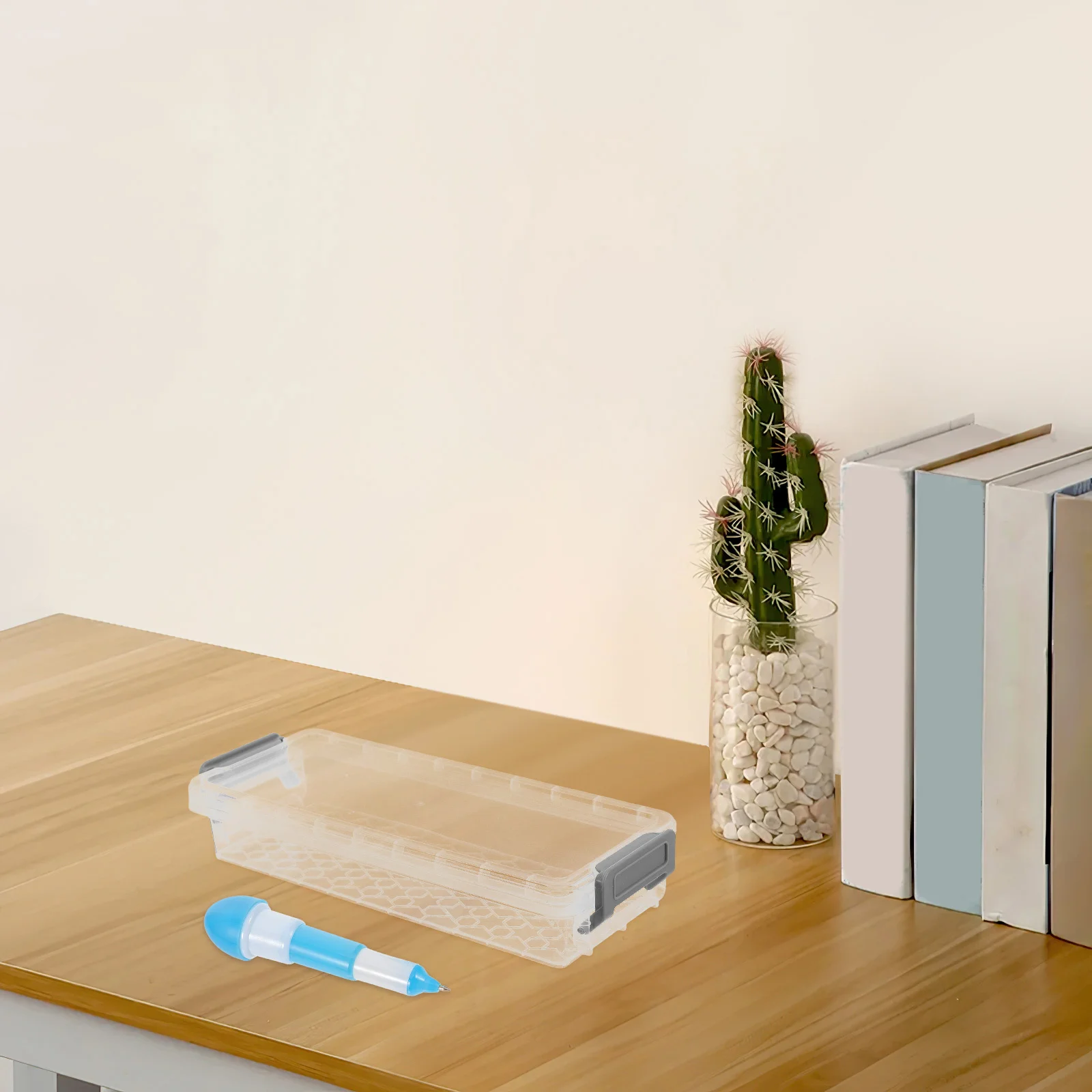 Прозрачный ящик для хранения с крышкой - Фотография_3