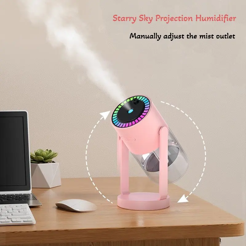 Увлажнитель воздуха star projector 280 мл — тихий туман usb-c