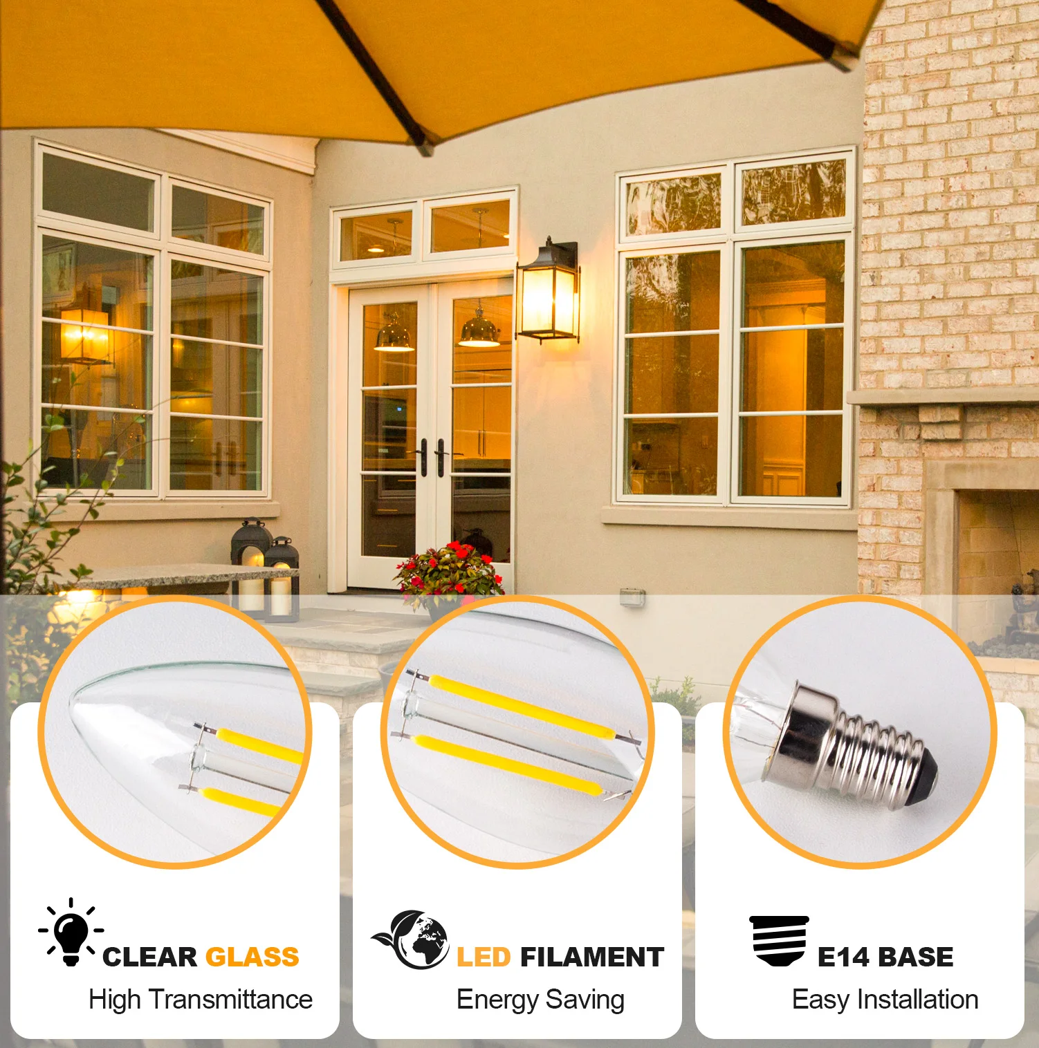C35 candle led filament bulb e14 - Фотография_5