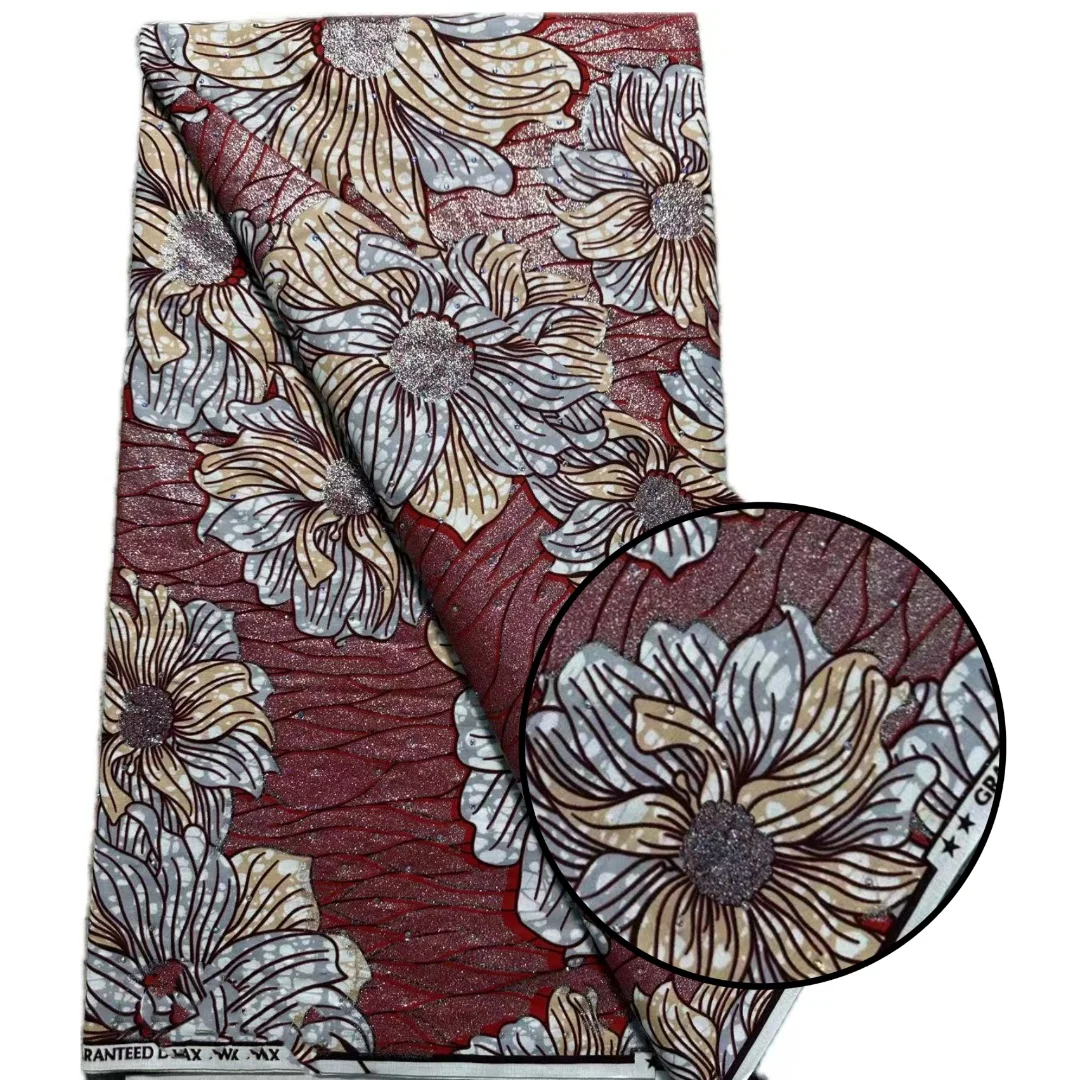 Хлопковая африканская золотая с каменным воском - Фотография_4