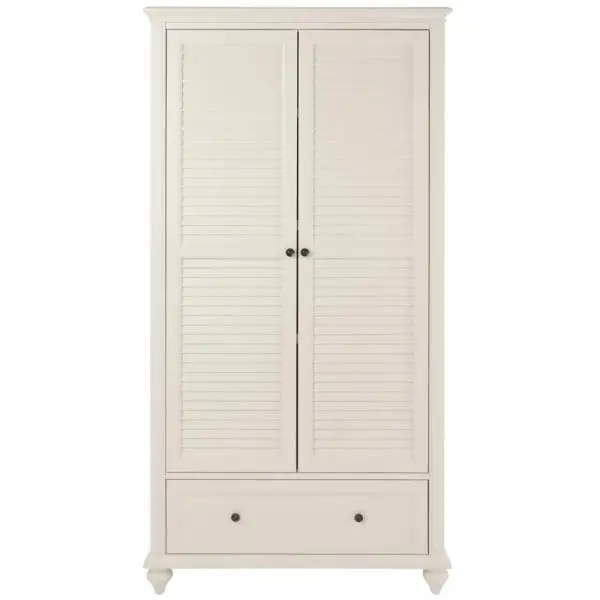 Деревянный 2-дверный шкаф с полкой и подвесной направляющей - Фотография_2