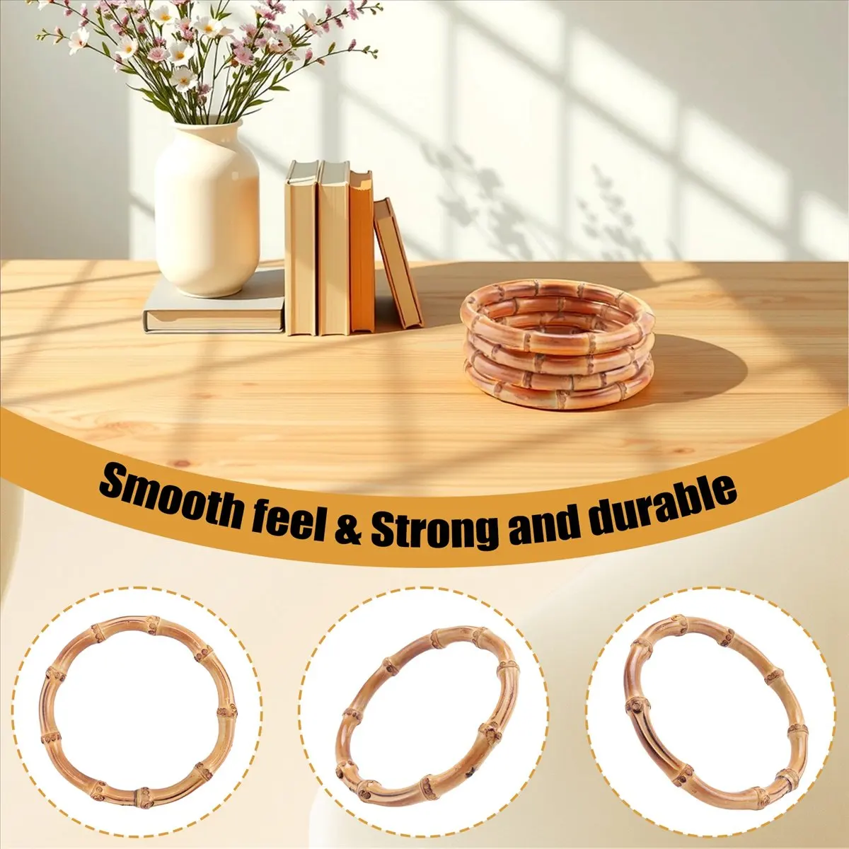 Деревянные круглые бамбуковые ручки для сумки - Фотография_6