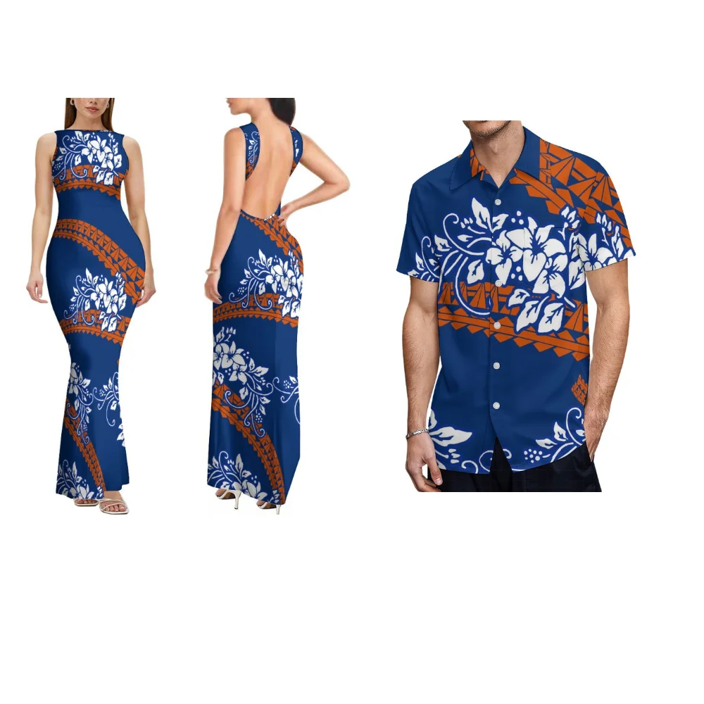 Летнее удобное и мягкое тканевое платье для пары - Фотография_3