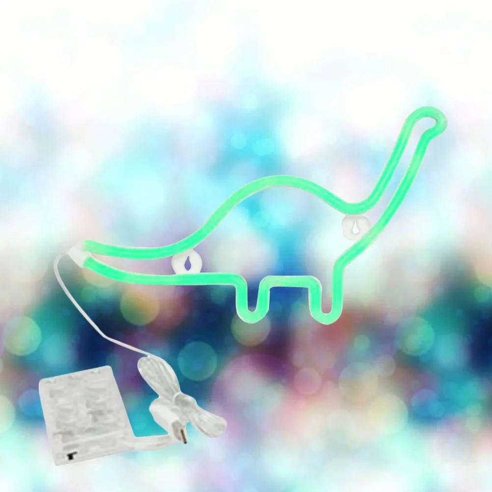 Светодиодный неоновый ночник в форме динозавра - Фотография_5