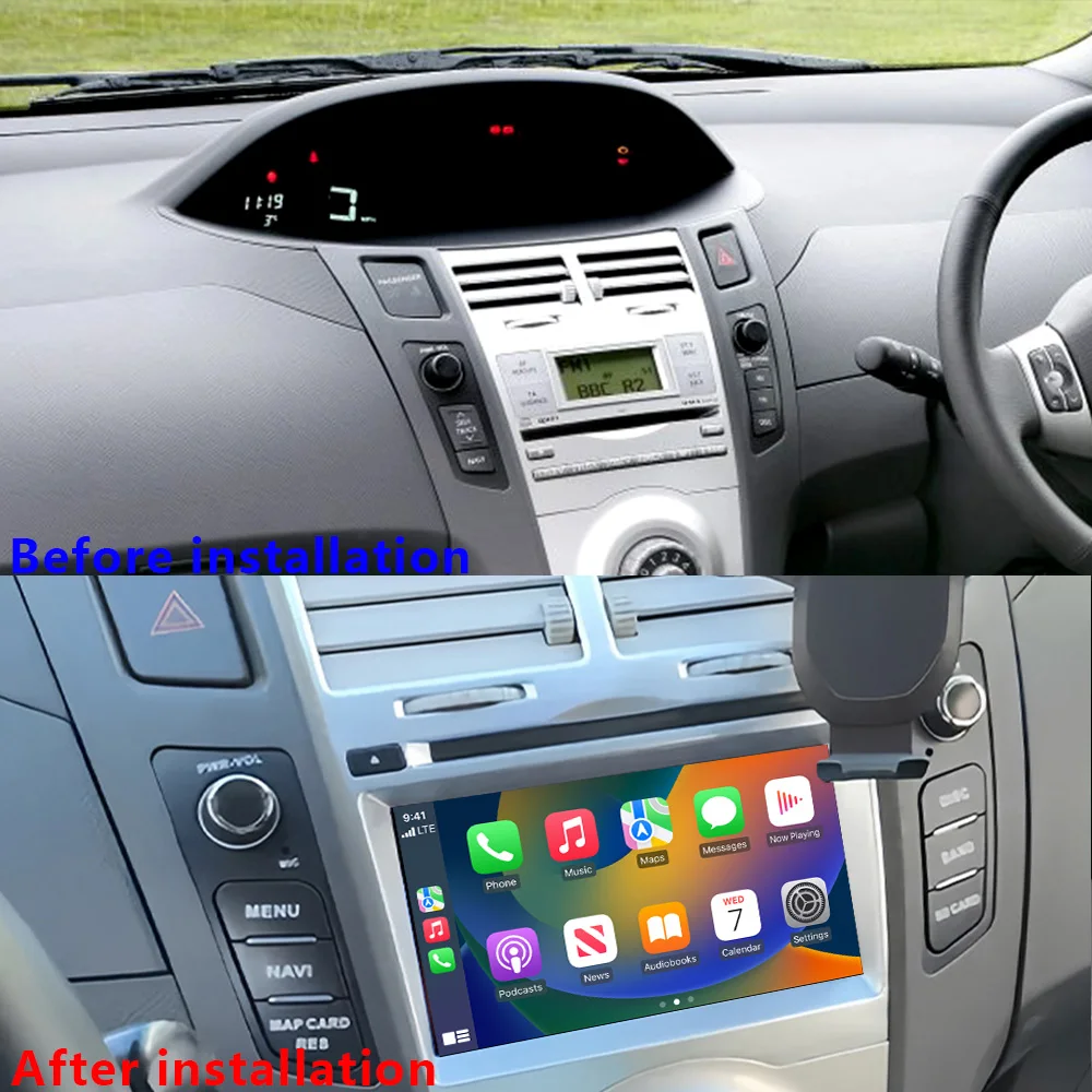 Головный блок chstek для toyota yaris xp90 vitz platz 2005-2012