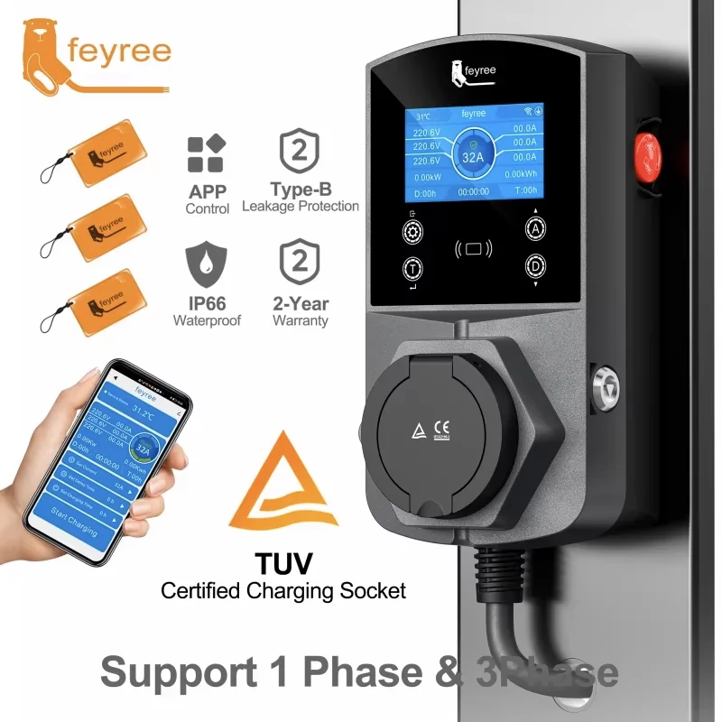 Feyree type2 ev зарядное устройство