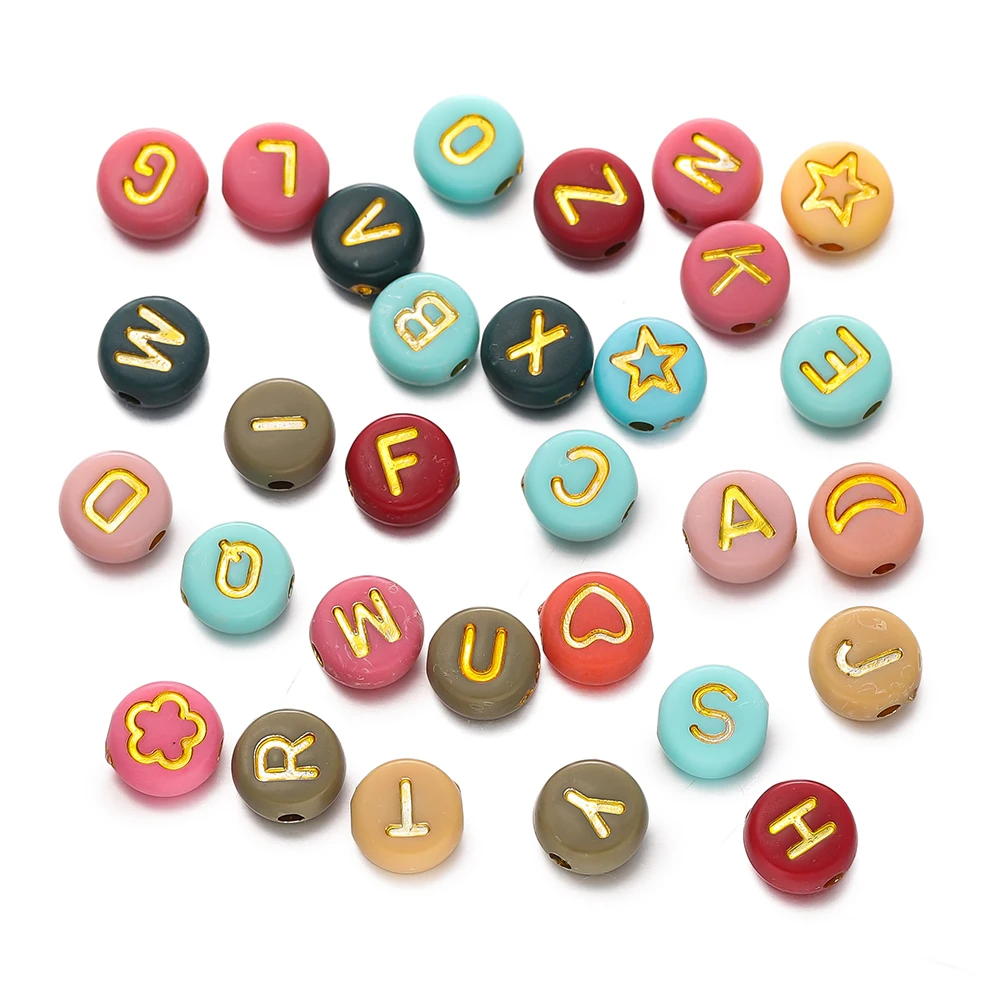 28 сеток, акриловые бусины с буквами a- z - Фотография_4