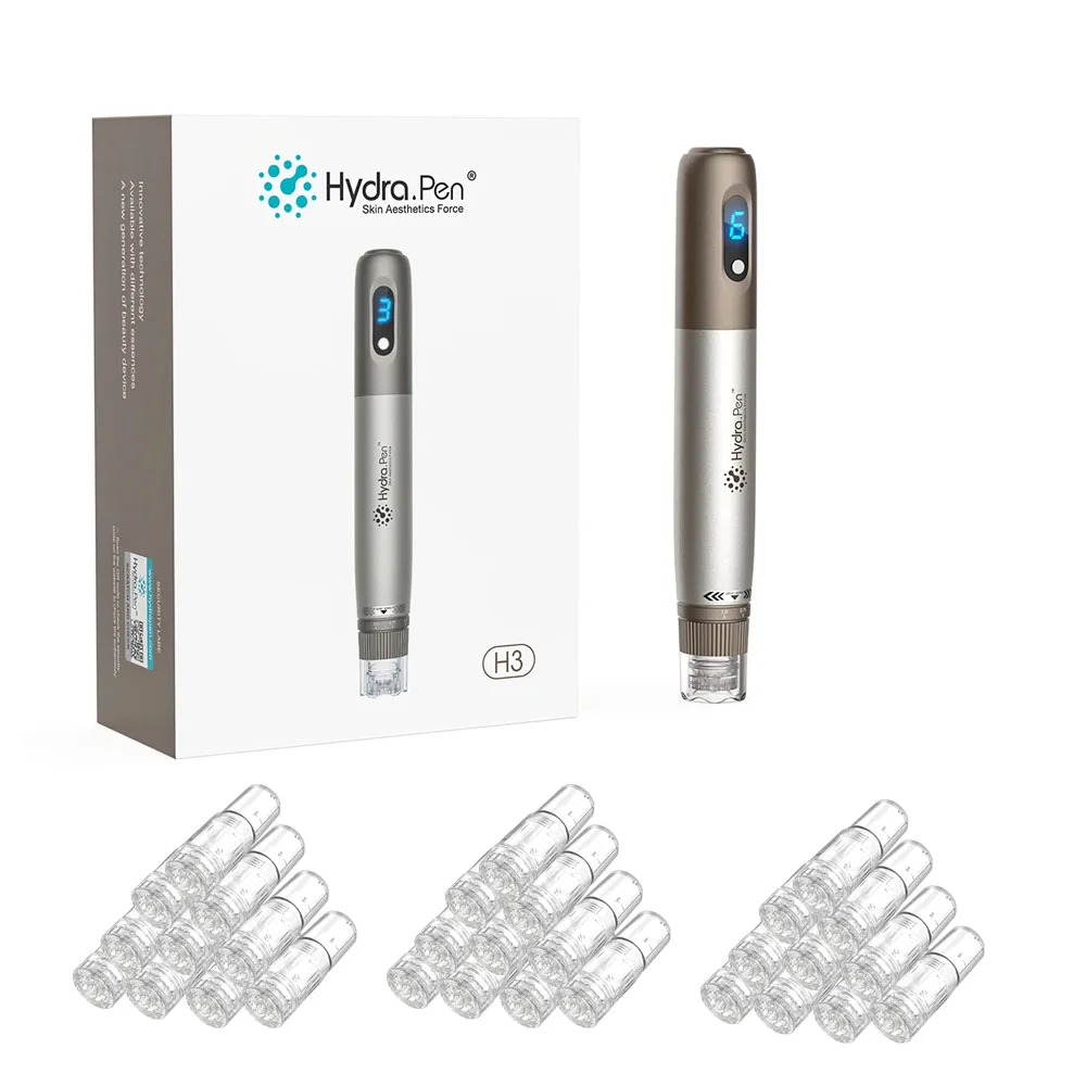 H3 derma pen hydra регулируемая микроигольная ручка с 32 шт - Фотография_2