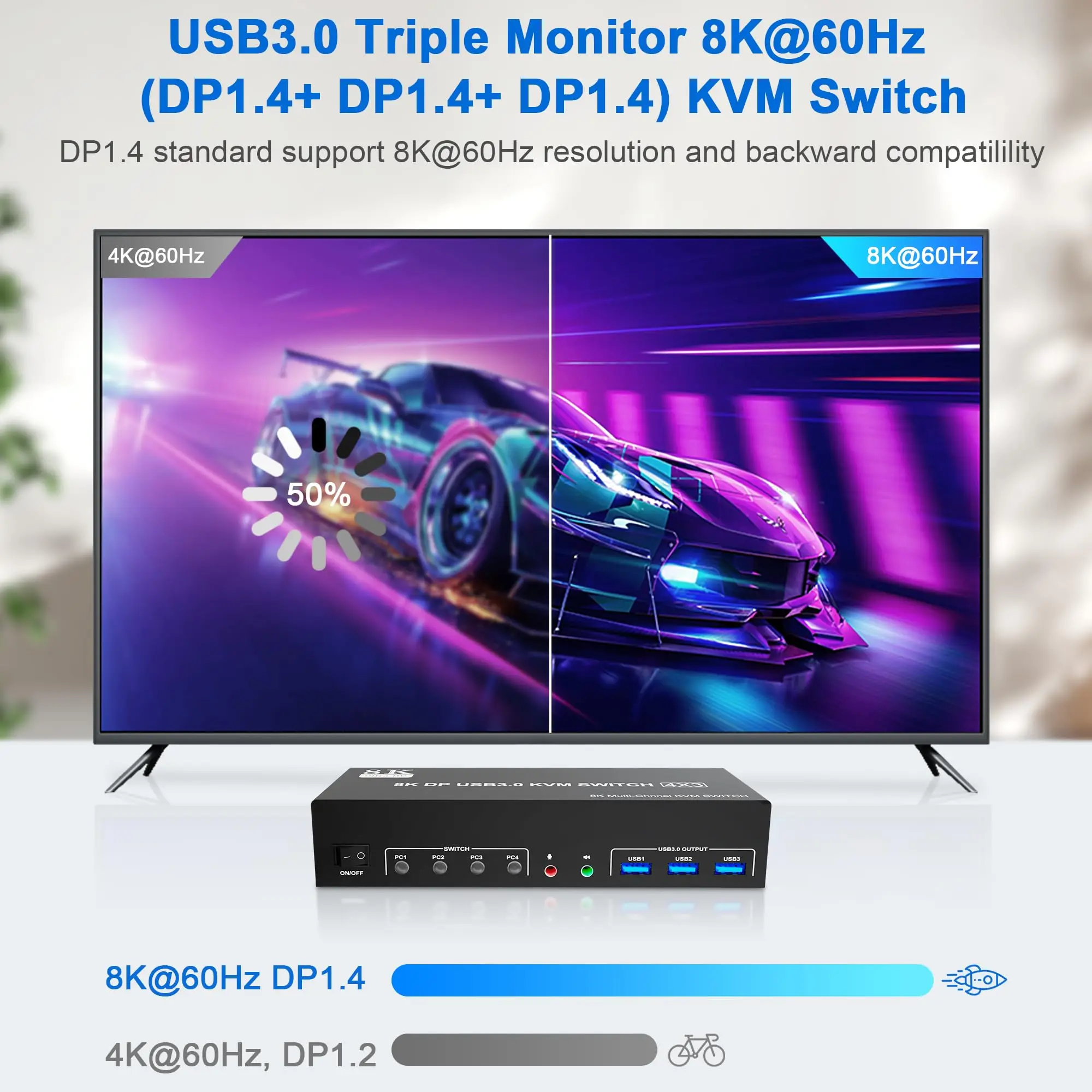 Kvm-переключатель usb3.0 displayport - Фотография_4