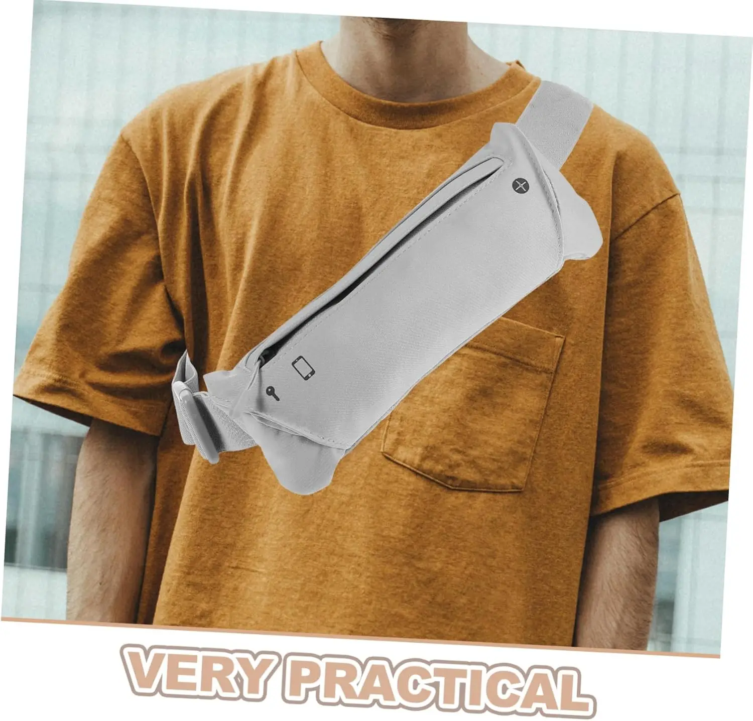 Роскошная дышащая эластичная поясная сумка унисекс - Фотография_3