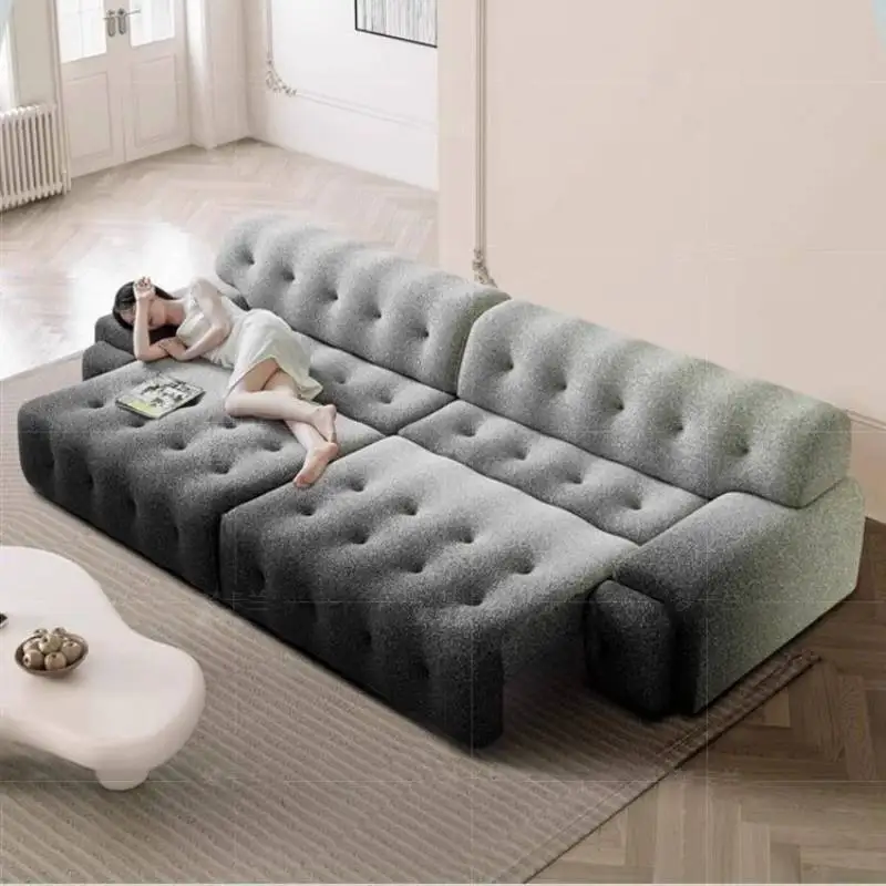 Дизайнерский серый электрический диван с откидной спинкой - Фотография_5