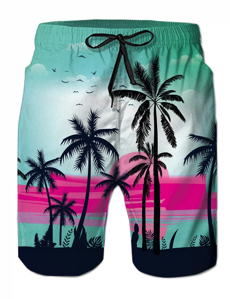 Funny animal dinosaur beach shorts - Фотография_6