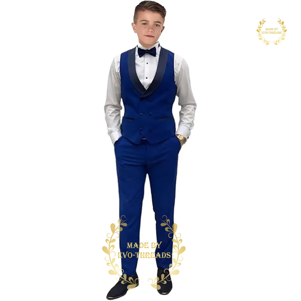 Костюмы из 3 предметов для мальчиков (блейзер + брюки + жилет) - Фотография_3