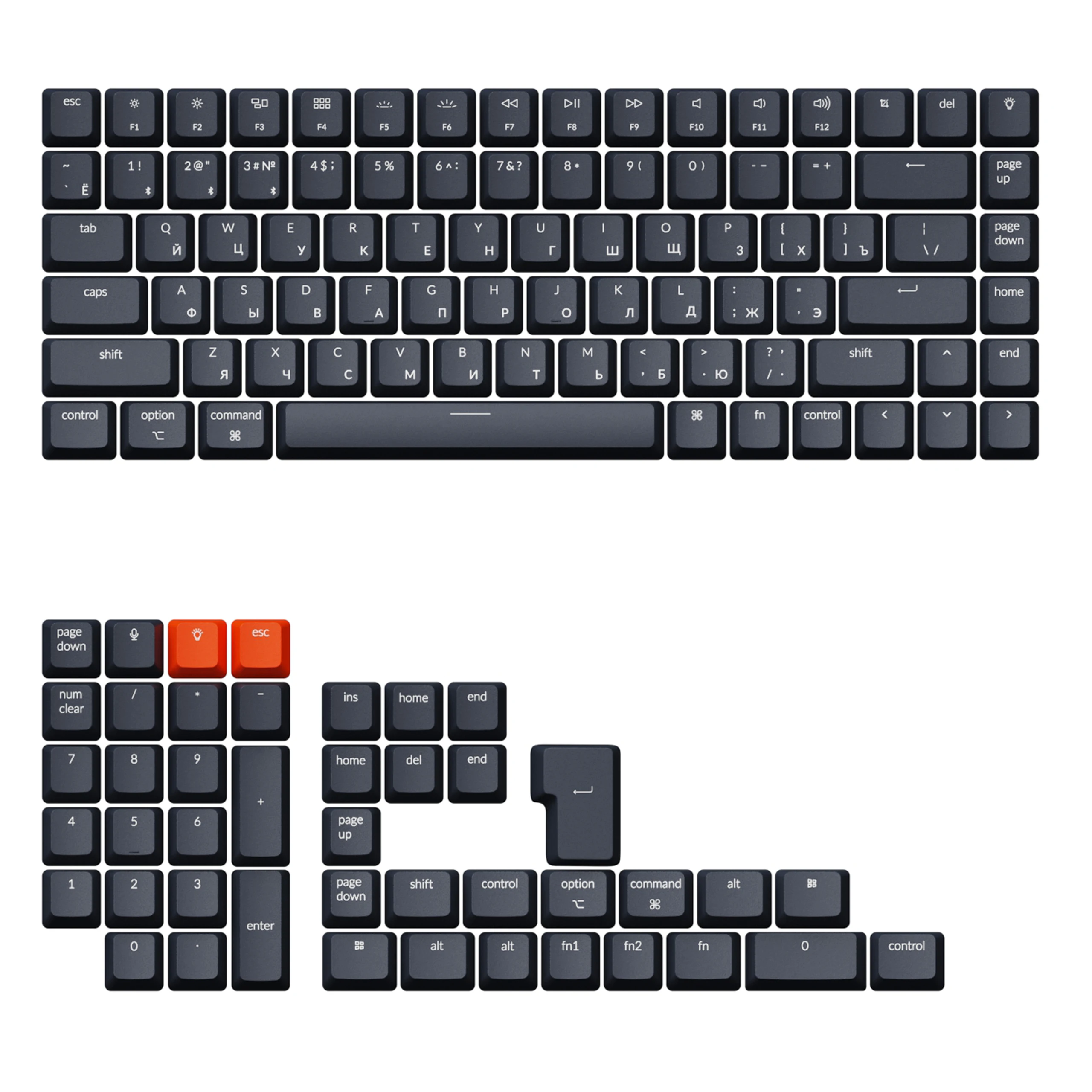 Keychron русская раскладка abs
