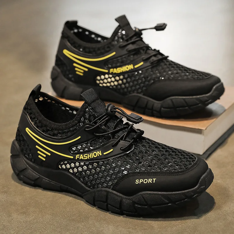 Новая летняя мужская обувь с дышащей перфорированной сеткой - Фотография_5