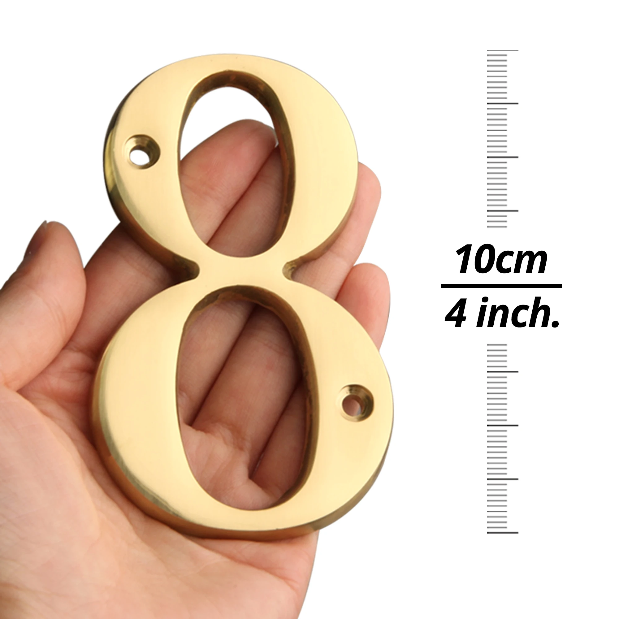 101 мм, твердый латунный номер дома - Фотография_3