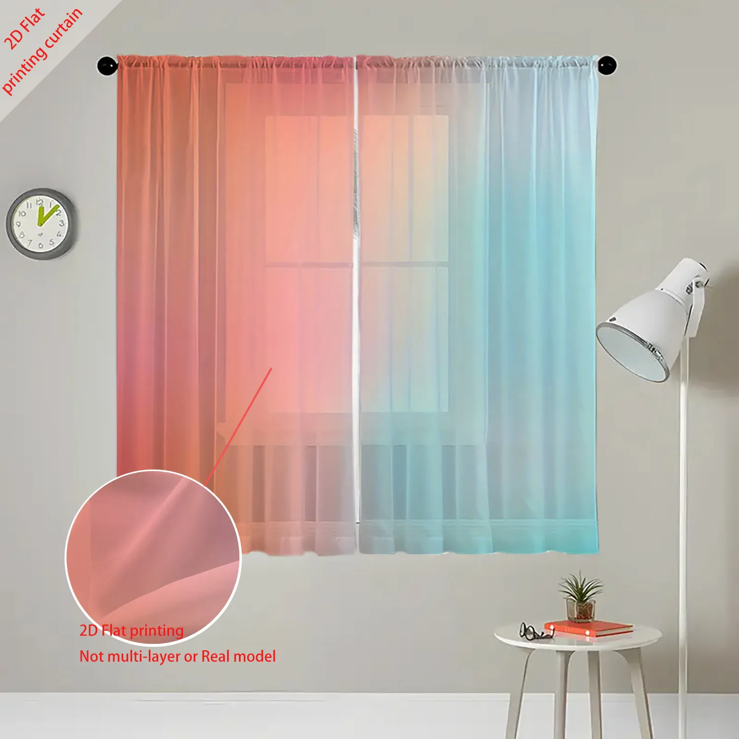 Мечтательная марлевая занавеска с принтом пузырей - Фотография_3