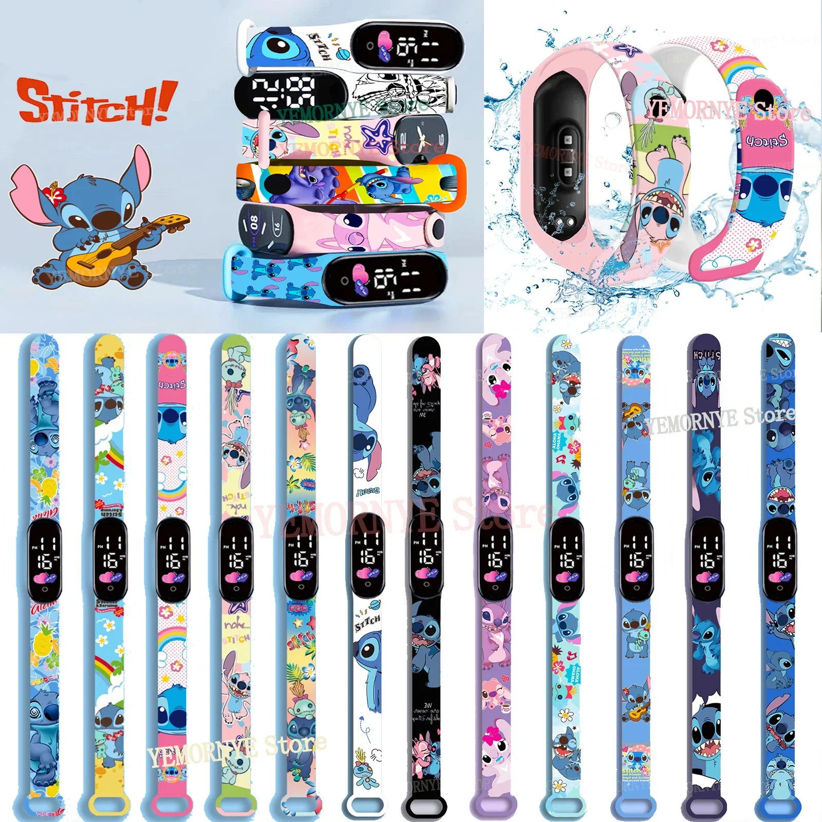 Цифровые детские часы disney stitch