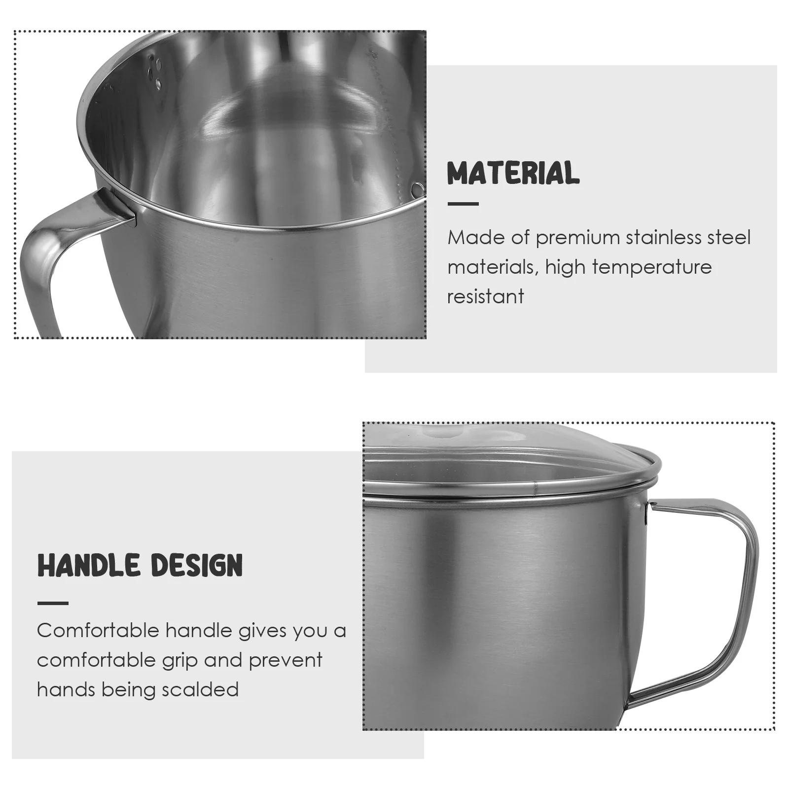 Кастрюля с масляным фильтром из нержавеющей стали с удобной ручкой - Фотография_4