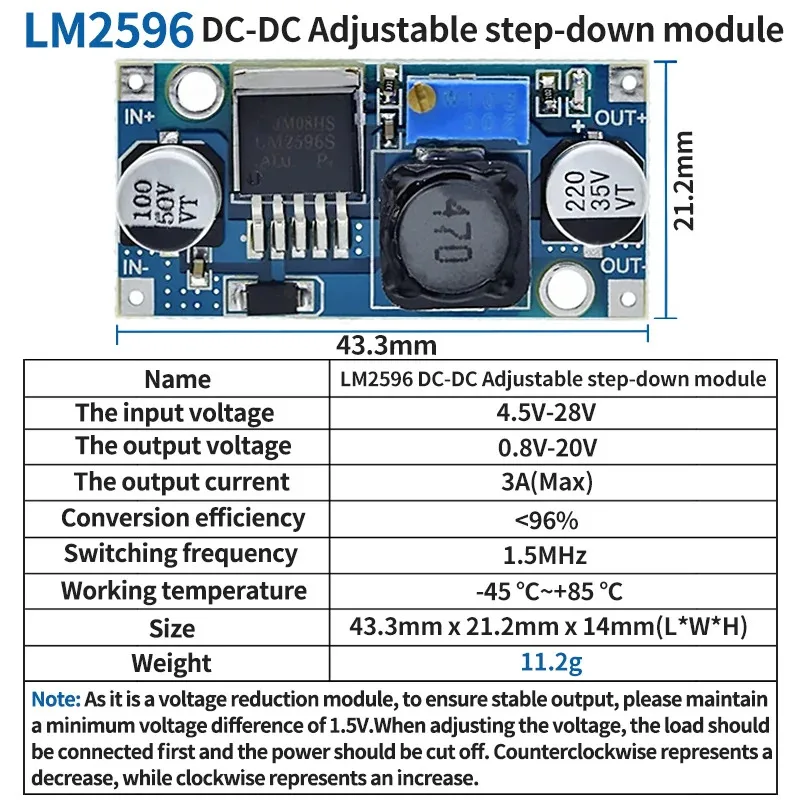 Lm2596 понижающий преобразователь постоянного тока в постоянный от 3 - Фотография_4