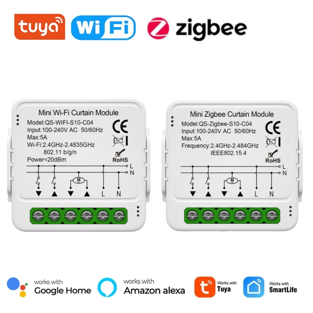 Модуль умного переключателя штор tuya wifi zigbee