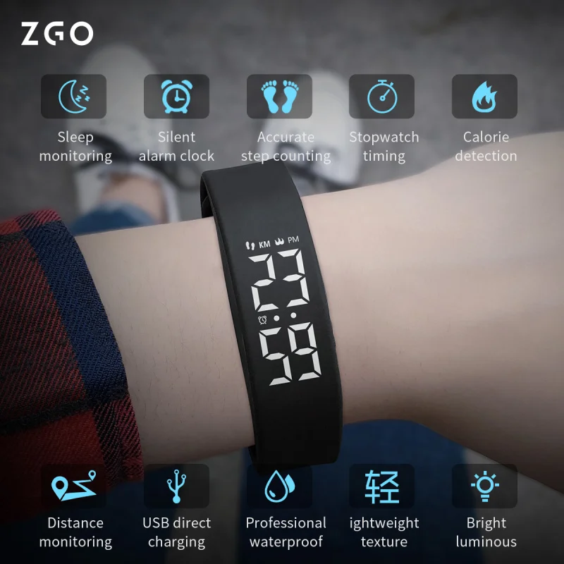Zgo электронные цифровые часы студенческие - Фотография_5
