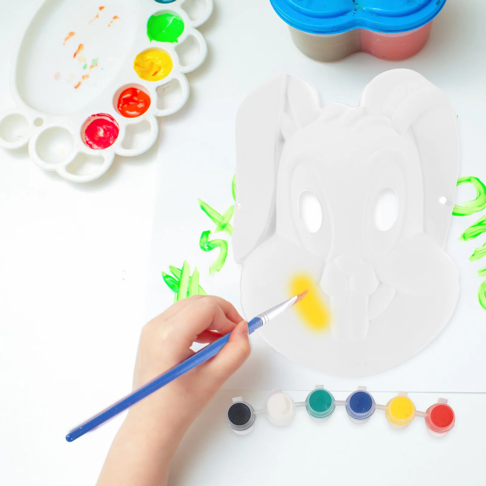 Маски кролика, пустые diy бумажные маски из целлюлозы для косплея - Фотография_6