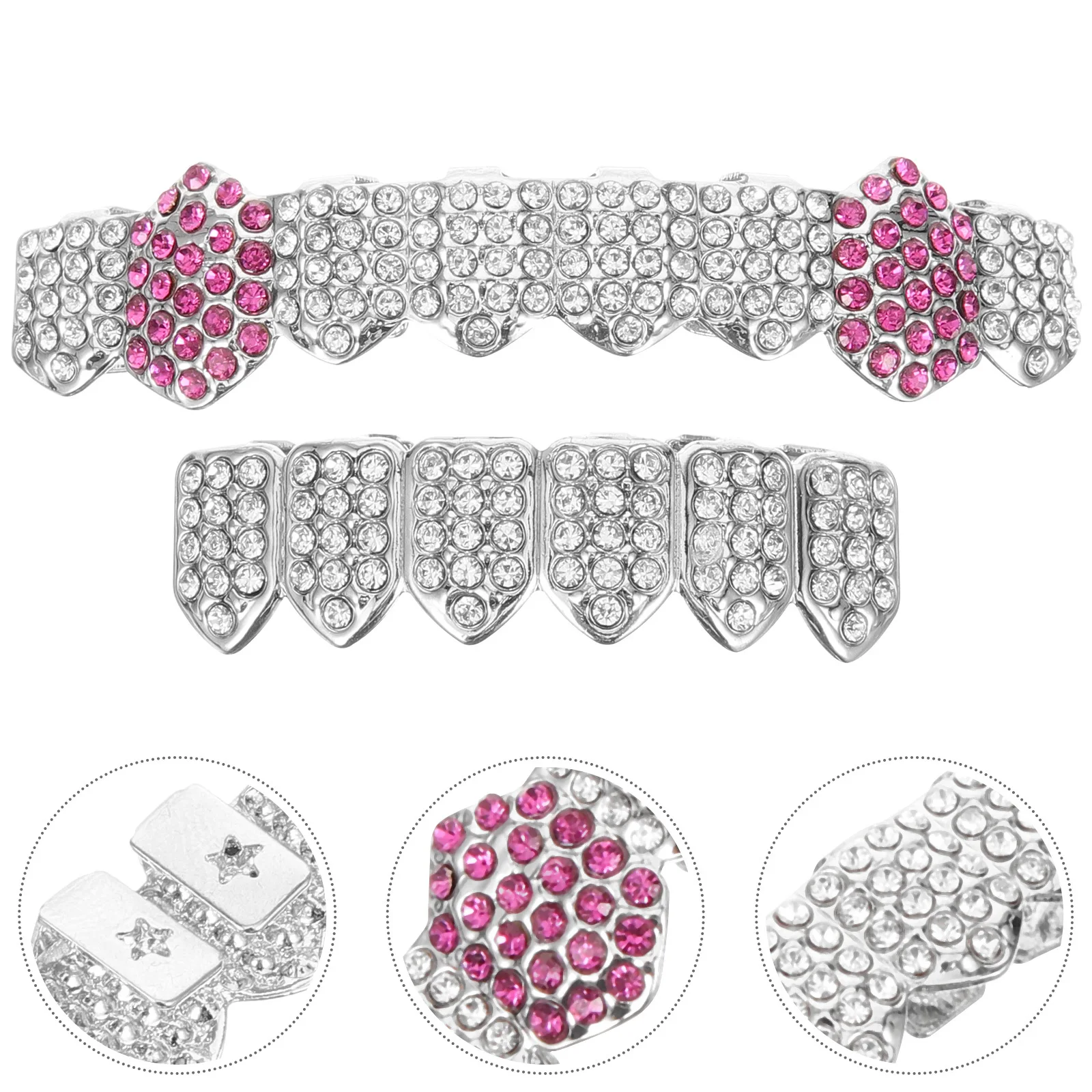 1 комплект, металлические брекеты для зубов в стиле хип-хоп